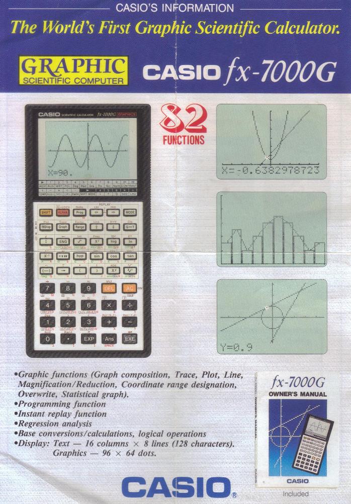 CASIO fx7000G Casio Pocket computers & Calculators collector PB FX