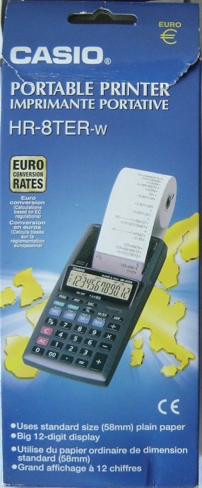 CALCULATRICE AVEC IMPRIMANTE CASIO FR 620 TER EURO ET TAX EUR 12,00