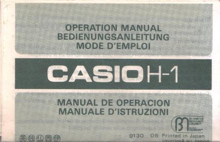 Calculatrice Vintage Casio H-1 - Fabriquée Au Japon - Occasion